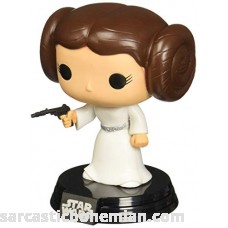 Funko POP Movie Star Wars Princess Leia Bobble Head Vinyl Figure White,skin Light,brown
